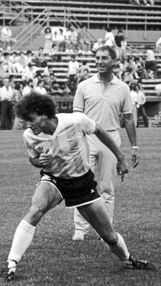 Carlos Salvador Bilardo y Oscar Ruggeri