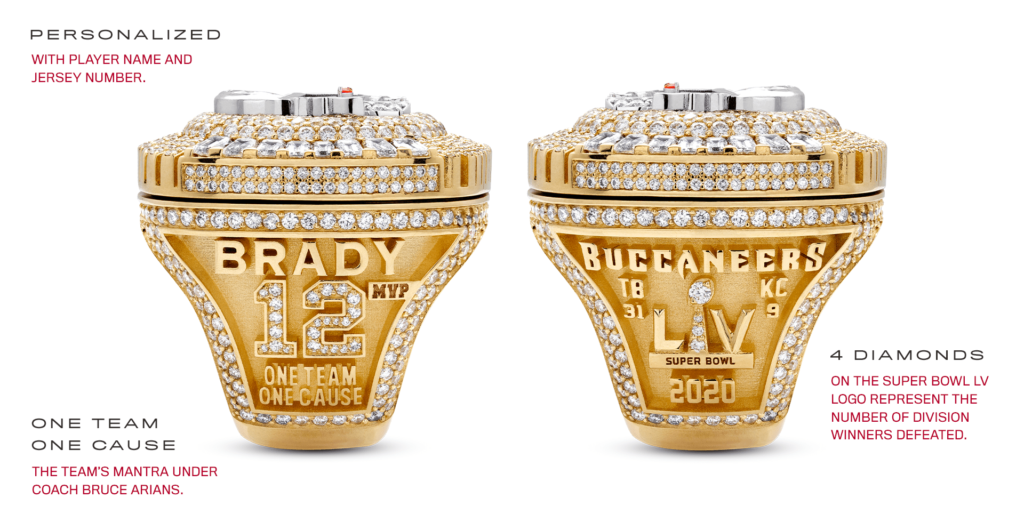 Anillo campeones Super Bowl LV TampaBay Buccaneers
