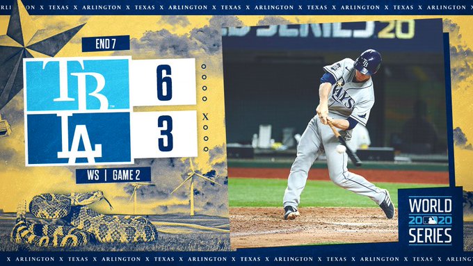 Rays empataron la Serie Mundial ante Dodgers