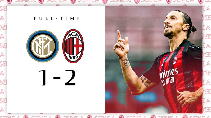 Fuente: @acmilan Zlatan Ibrahimovic festeja su gol ante el Inter de Milan