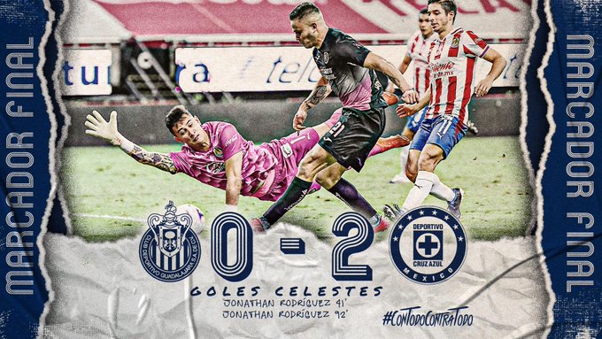 Fuente: @CruzAzul Doblete de Cabecita Rodriguez