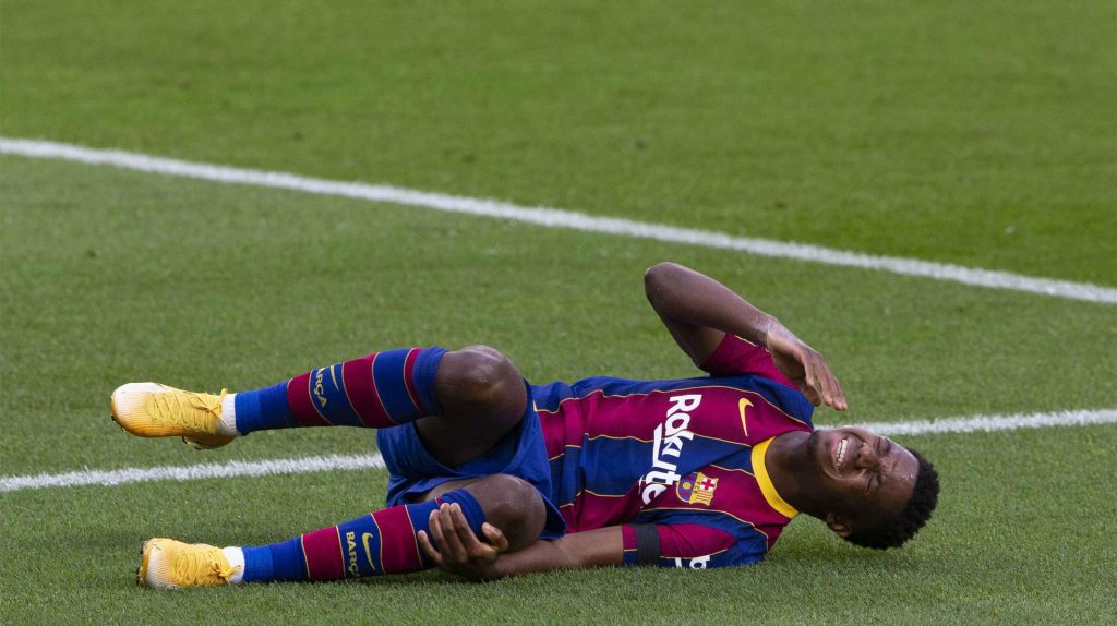 Ansu Fati lesion rodilla