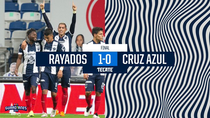 Fuente: @Rayados Rayados venció a Cruz Azul