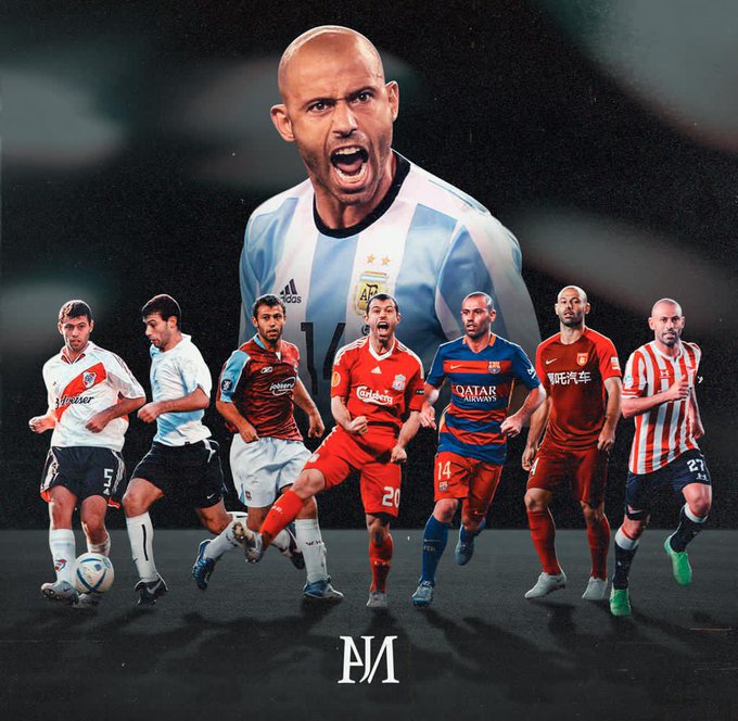 Fuente: @Mascherano ¡Gracias Masche!; el futbol mundial despide al “Jefecito”