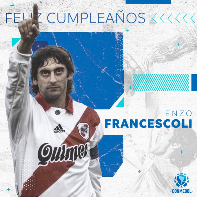 Fuente: @Conmebol Enzo Francescoli El PRíncipe , máxima figura del River Plate