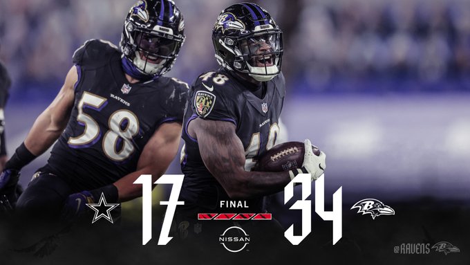 Ravens vencen a Cowboys