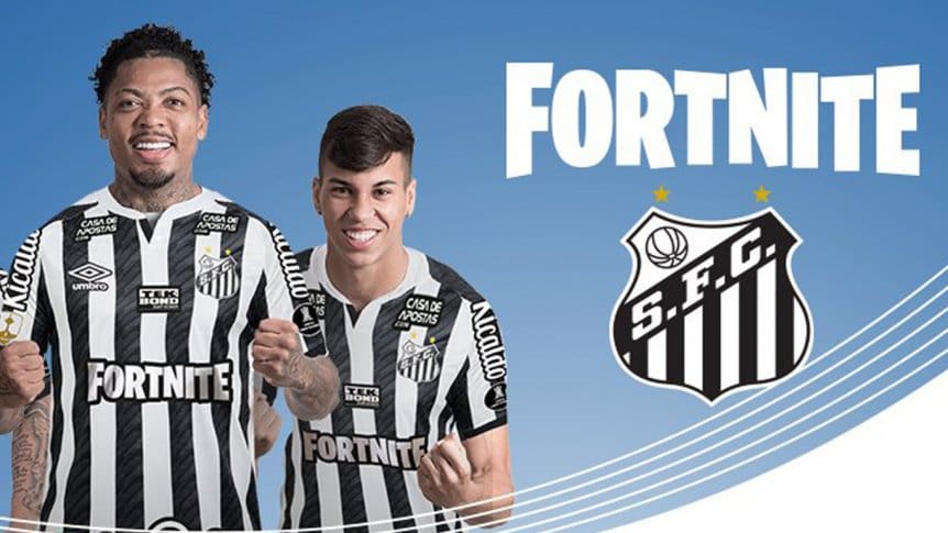 Fortnite fue patrocinador de Santos de Brasil en la final de la Libertadores