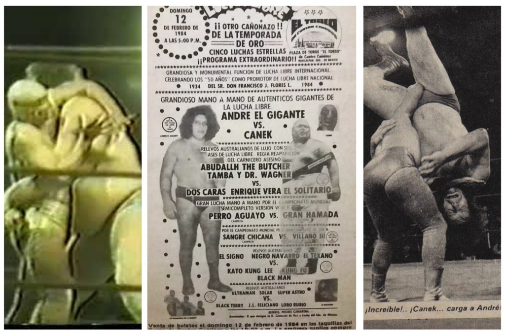Canek carga a André el Gigante