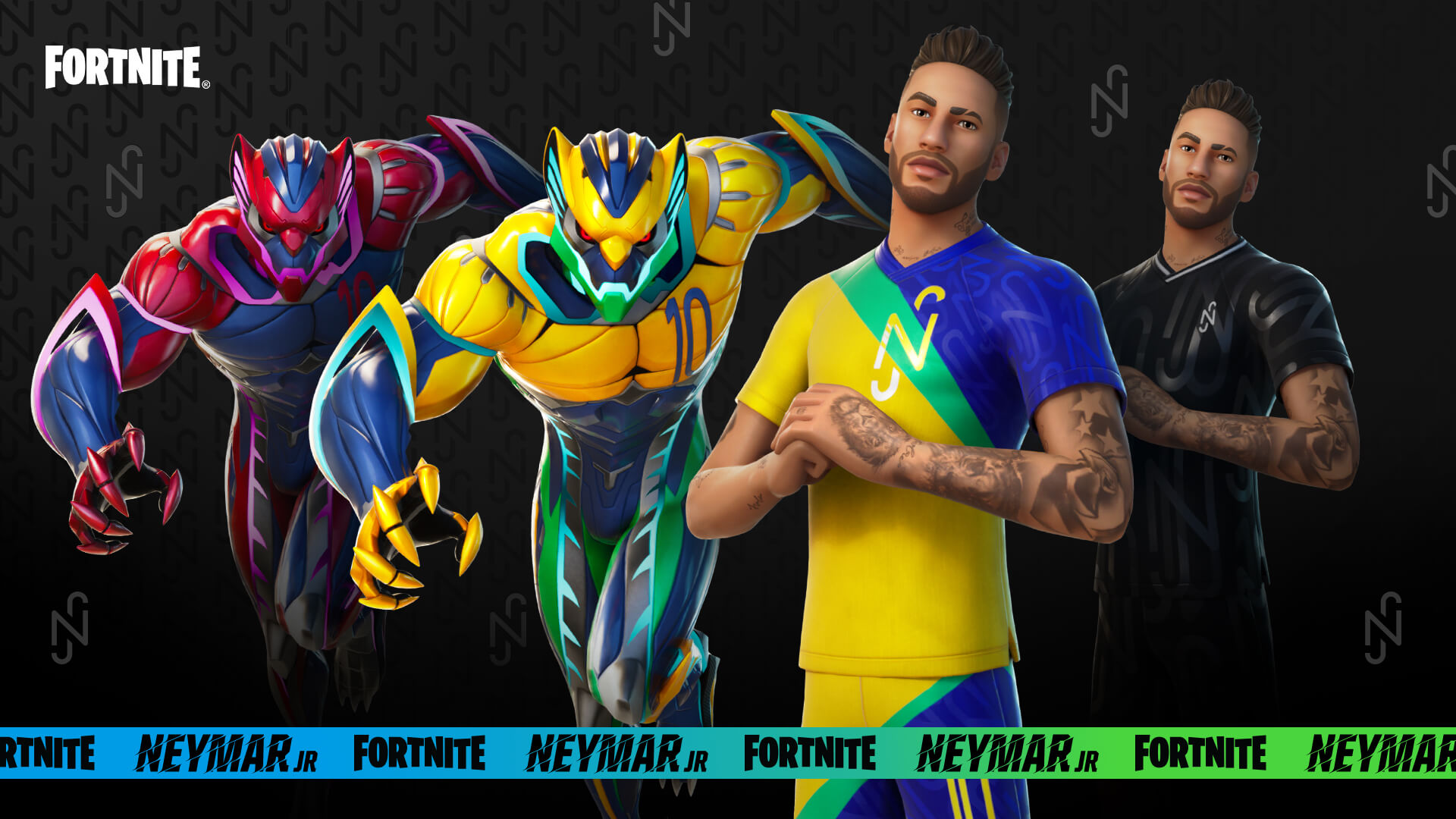 all-fortnite-neymar-jr-versions-1920×1080-3a0b80c87e70 La skin de Neymar Jr llegará el 27 de Abril a Fortnite