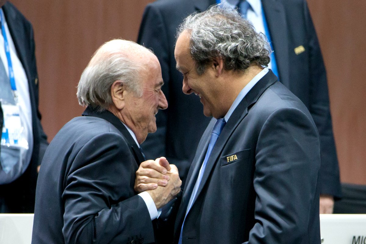BLATTER-PLATINI Joseph Blatter, Michel Platini FIFA