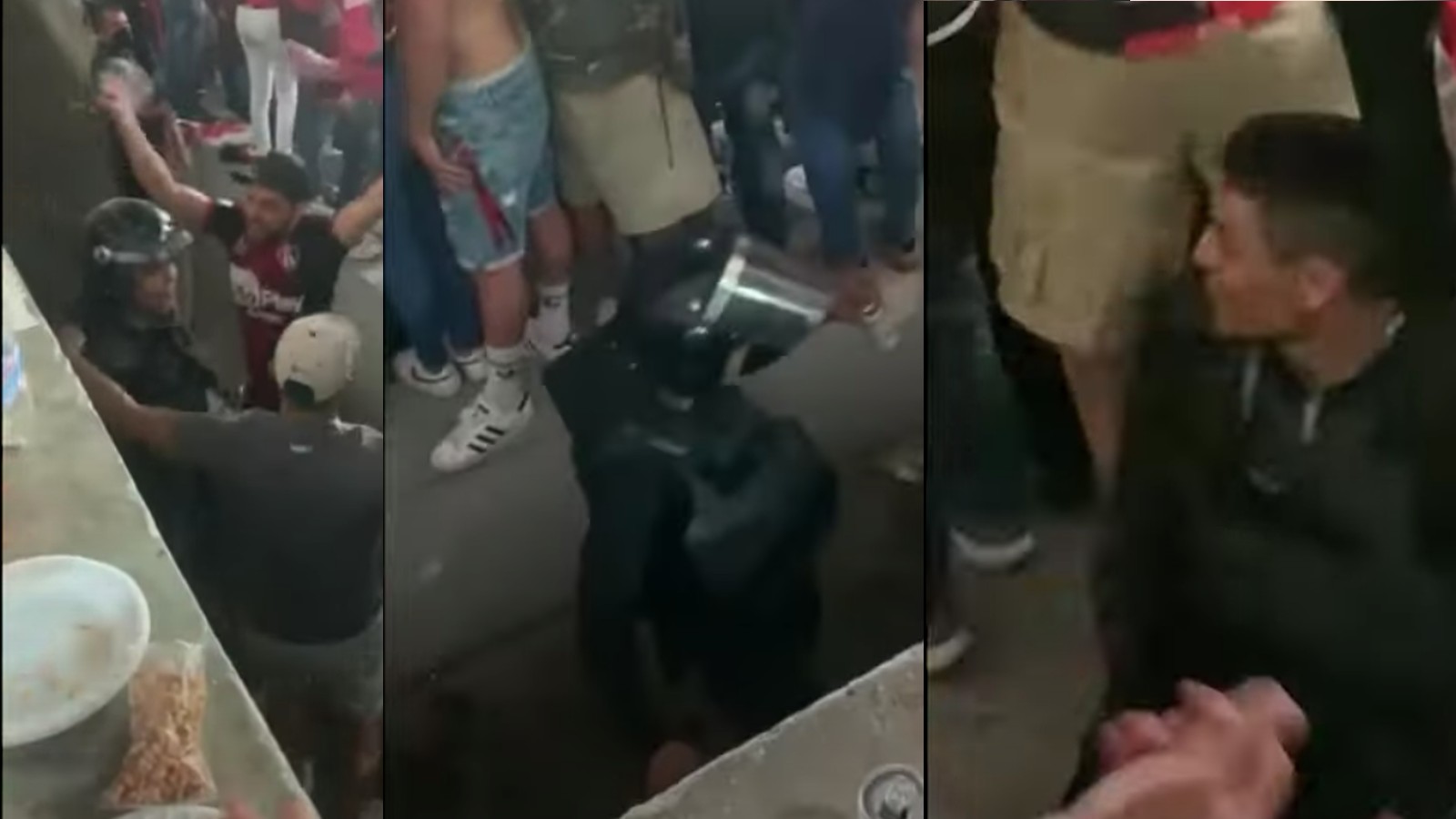 Video: Aficionados de Atlas convencen a policía para que no los cuide y se una a la porra