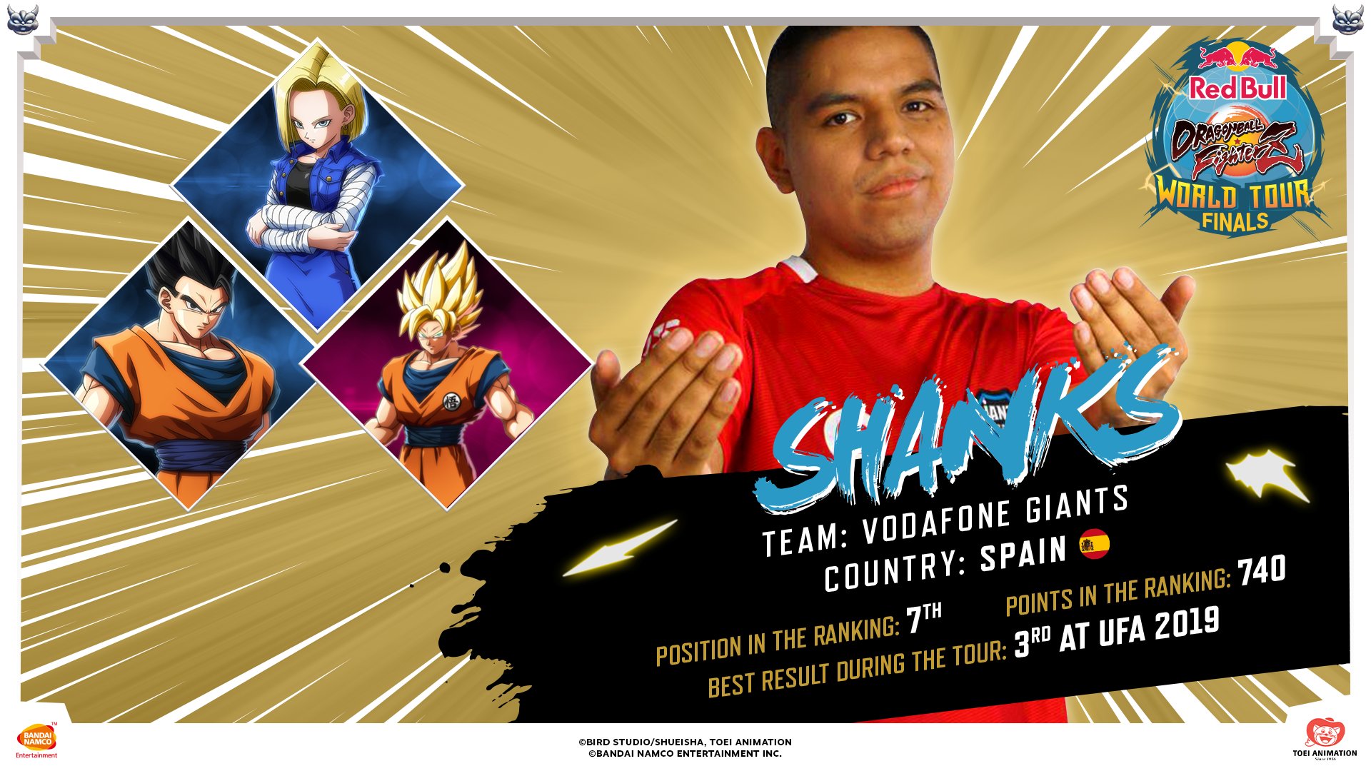 shanks Shanks logra su clasificación al mundial de Dragon Ball FighterZ
