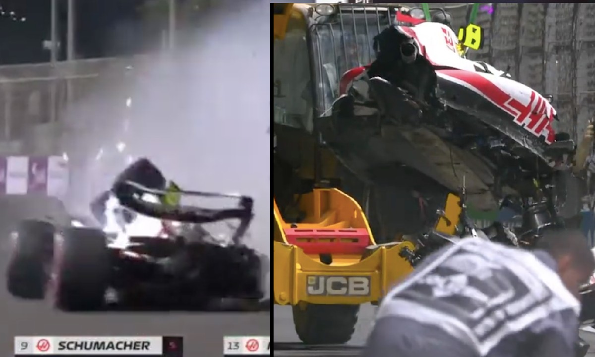 El auto de Mick Schumacher se parte en dos [Video]