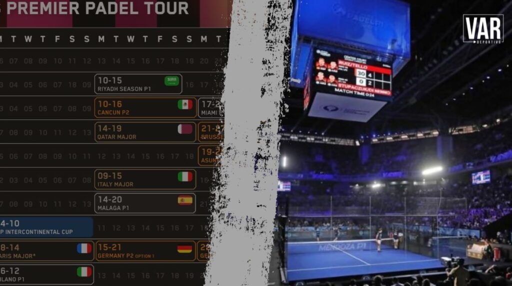 Calendario oficial de Premier Pádel