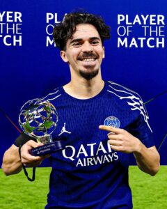 Vitinha, jugador del partido en Champions