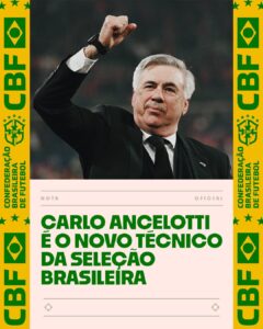 Confirmado, Ancelotti DT de Brasil