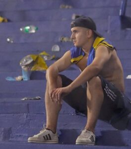 El hincha de Boca Juniors muy triste