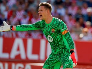 Ter Stegen bajo los 3 palos del conjunto culé