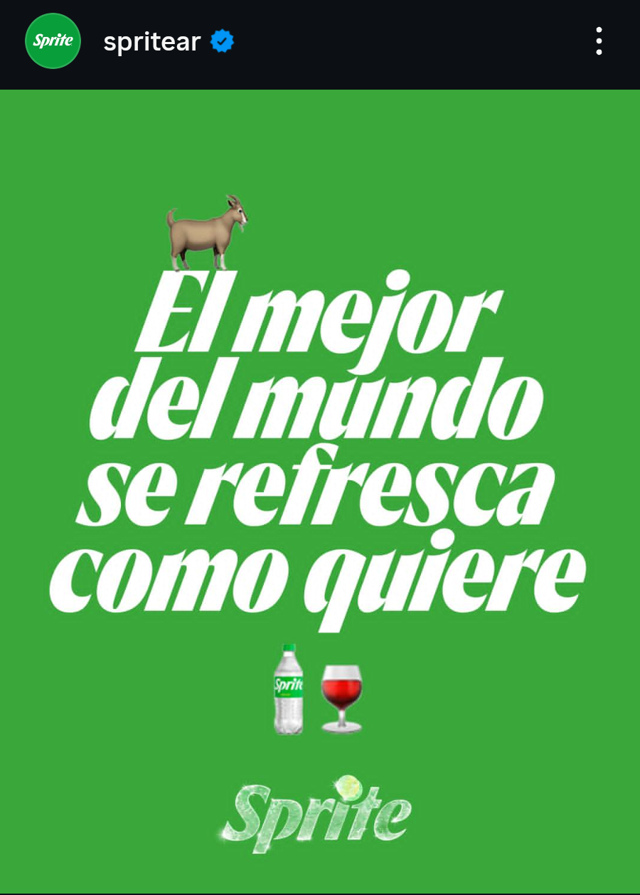 Publicidad Sprite Messi