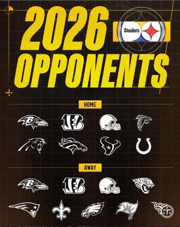 Estos serán los rivales de los Steelers para 2026