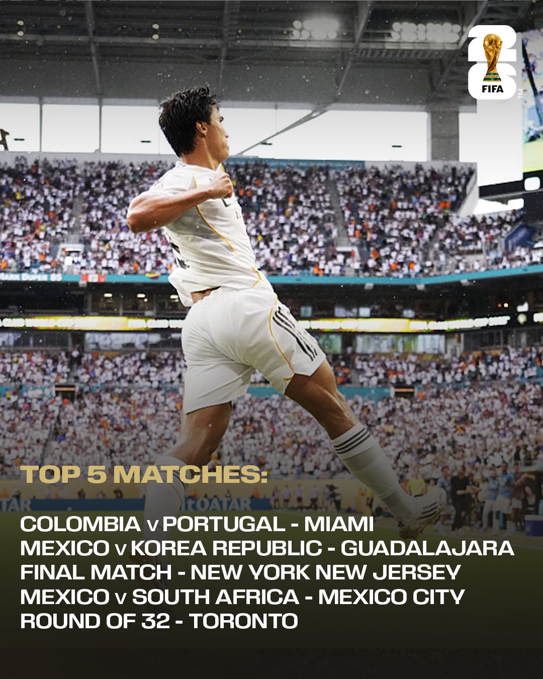 Los 5 partidos con más demanda para la venta de boletos del Mundial 2026