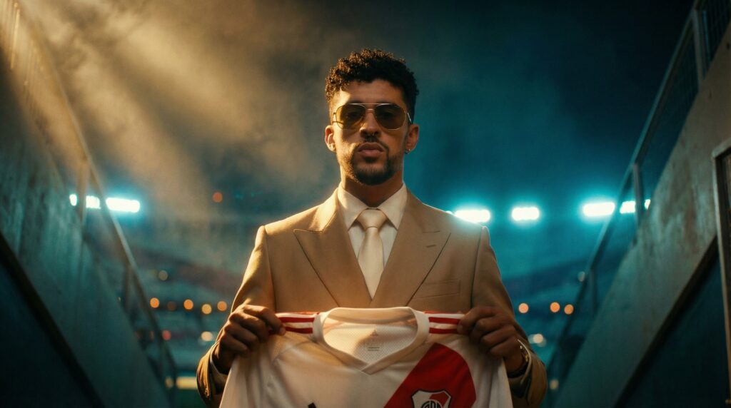 Bad Bunny usa camiseta de River Plate para su concierto en Buenos Aires