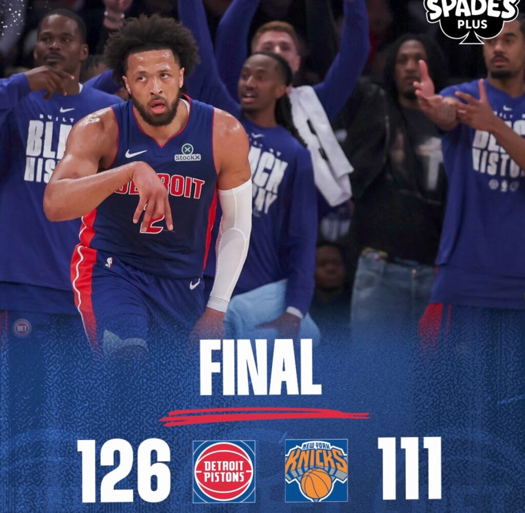 Los Pistons son líderes de la Conferencia Este desde el mes de noviembre