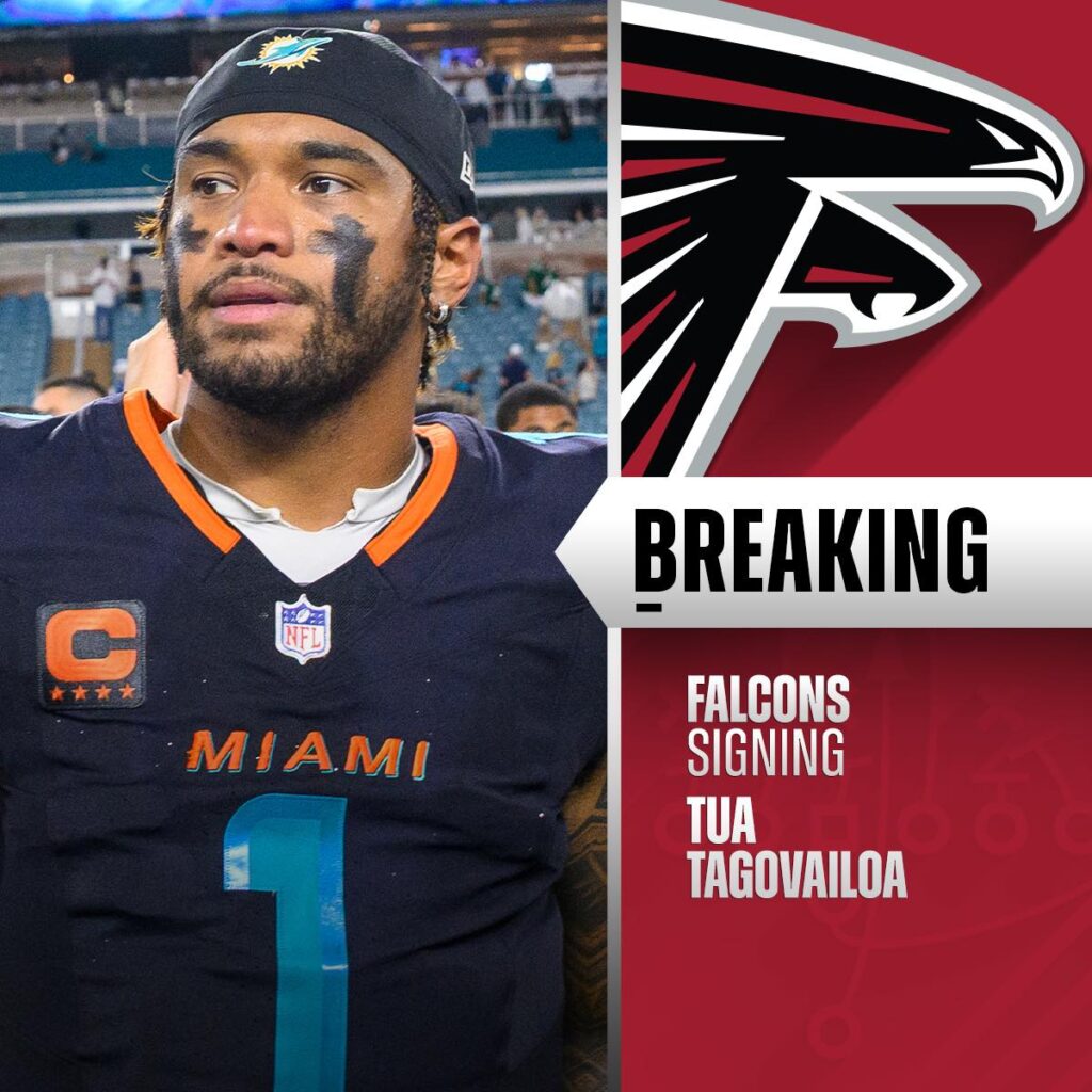 Tua Tagovailoa será nuevo quarterback de los Falcons. Agencia libre NFL 2026