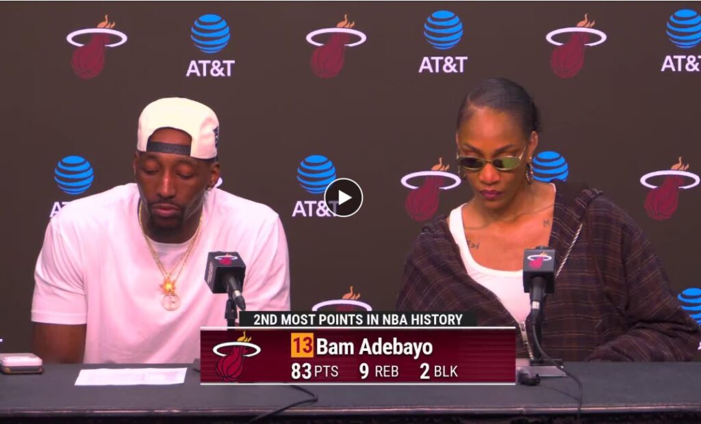 Bam Adebayo estableció varios récords en la liga, con sus 83 puntos ante los Wizards