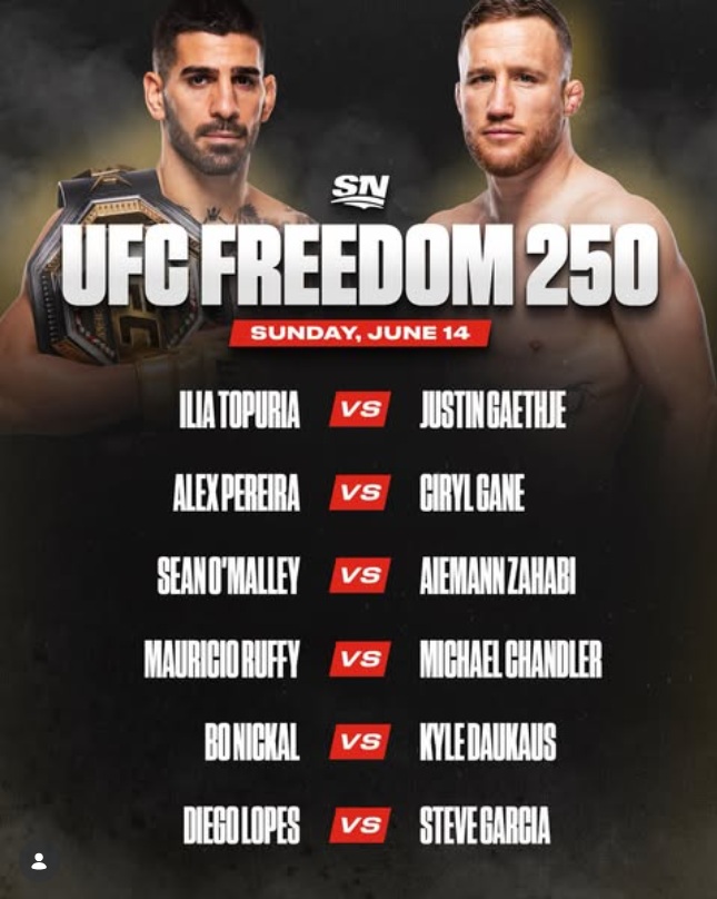 Cartel de UFC Freedom 250