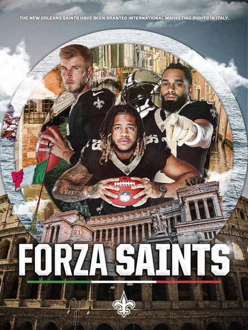 Italia dio la bienvenida a los Saints como uno de sus equipos prioritarios a partir de 2026