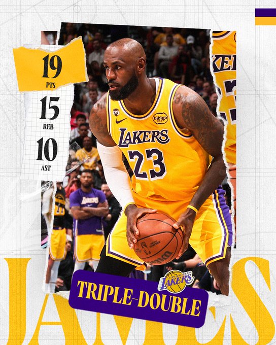 LeBron James igualó la marca de Robert Parrish de partidos jugados con un triple-doble