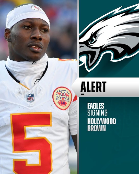 Los Eagles se reforzaron con el receptor Marquise Brown de lo Chiefs