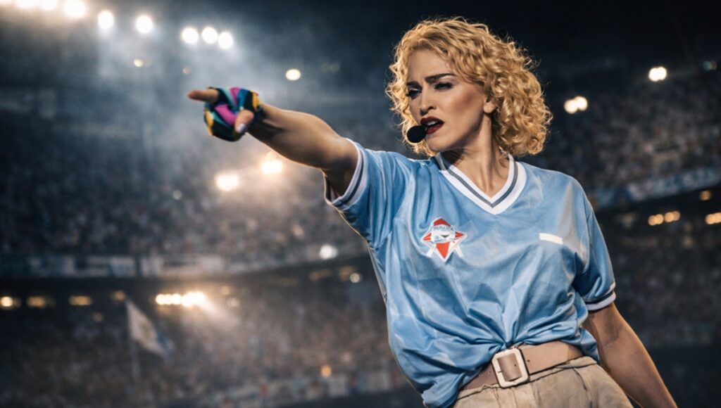 Madonna y la camiseta del Celta de Vigo que vistió en 1990