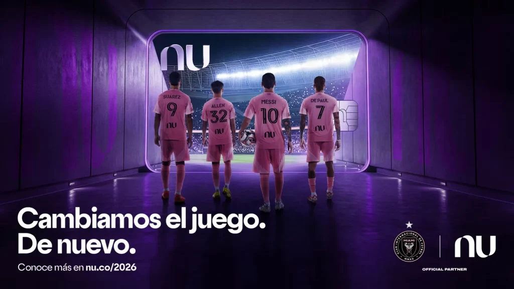 Nu ha hecho una promoción importante de su patrocinio con el Inter Miami para ingresar al mercado estadounidense