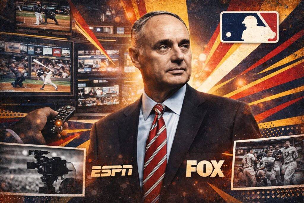 Rob Manfred está cambiando los derechos de televisión de la MLB, luego de firmar acuerdos con ESPN, NBC y Netflix