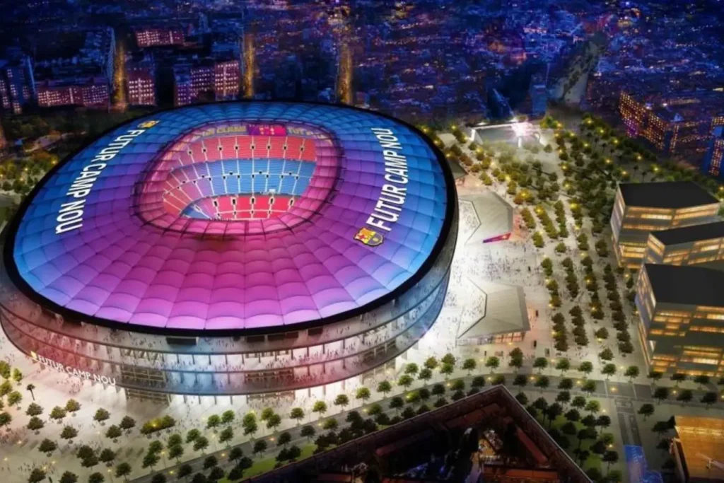 Este será el aspecto exterior del Spotify Camp Nou, una vez que esté concluida su remodelación