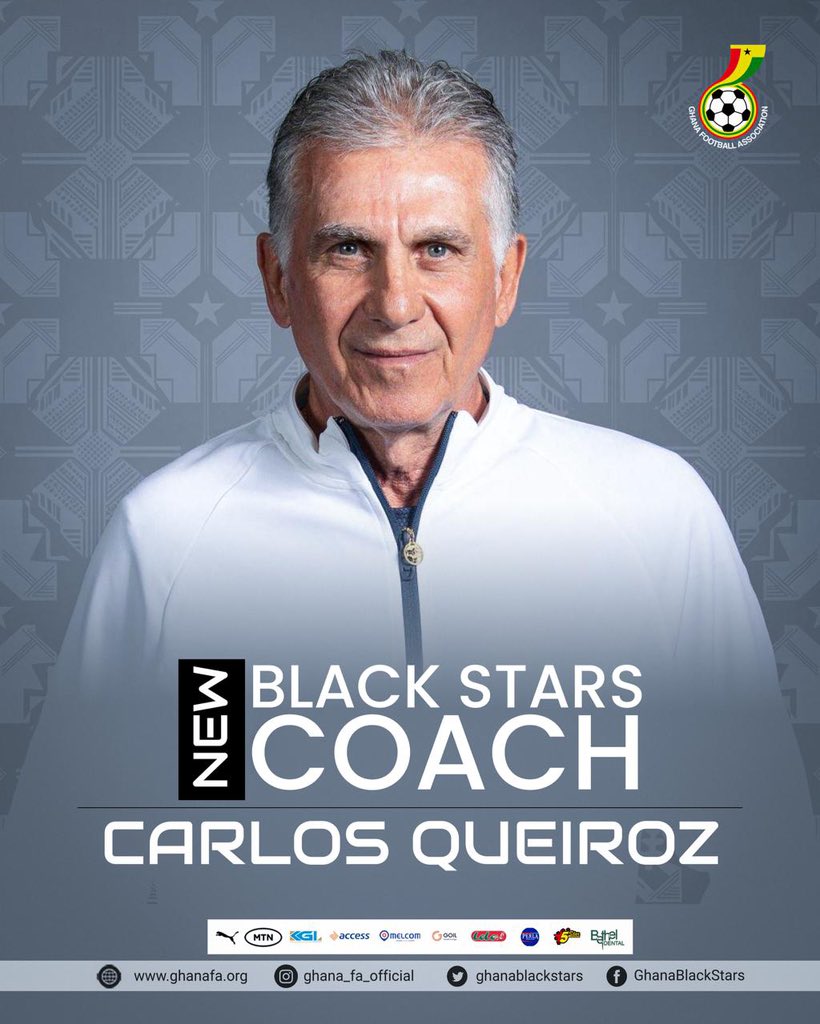 Carlos Queiroz llegará como técnico emergente de Ghana, para participar en su quinto Mundial