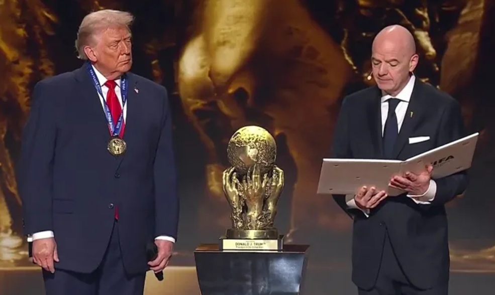 Donald Trump fue reconocido por la FIFA durante el sorteo para el Mundial 2026