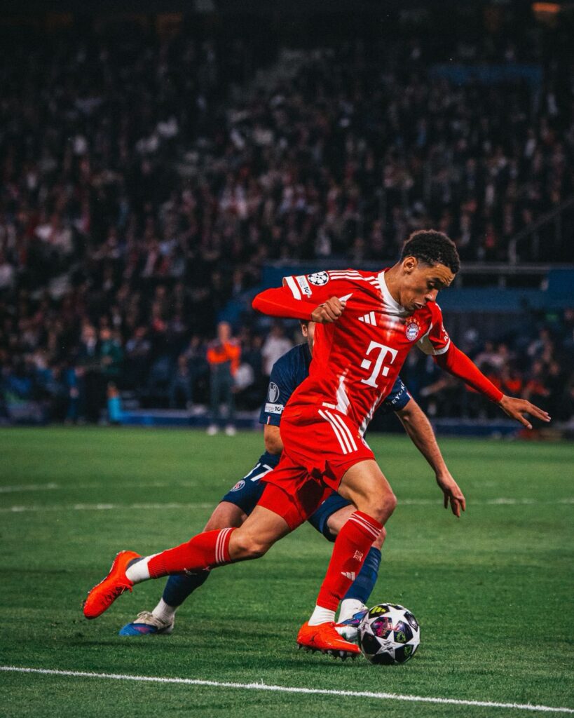 Jamal Musiala está jugando las semifinales de la Champions League con el Bayern Munich