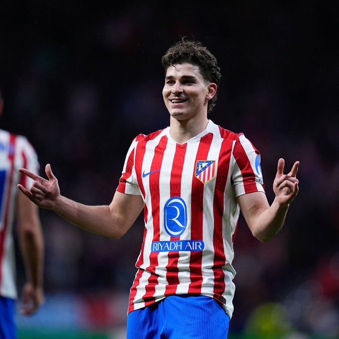 Julián Álvarez marcó el gol del Atleti en el empate ante el Arsenal en la semifinal de ida de la Champions