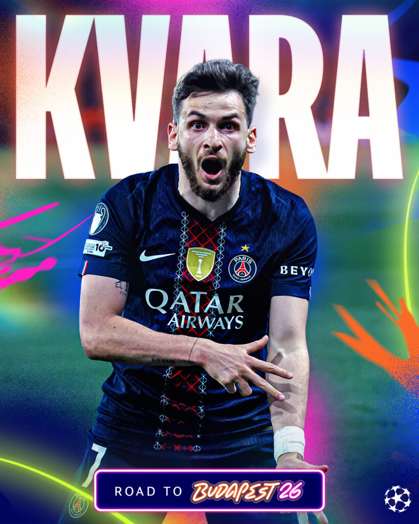 Khvicha Kvaratskhelia fue una de las figuras del PSG en la emocionante victoria en casa sobre el Bayern Munich