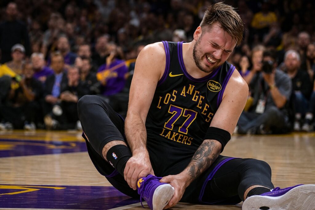 Luka Doncic sufre lesión que podría costarle los playoffs con los Lakers