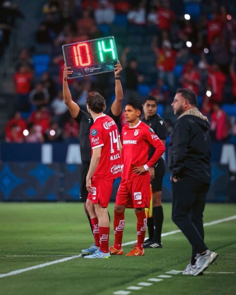 Marcel Ruiz jugó cerca de 15 minutos en la victoria del Toluca frente al LA Galaxy en Concacaf Champions League