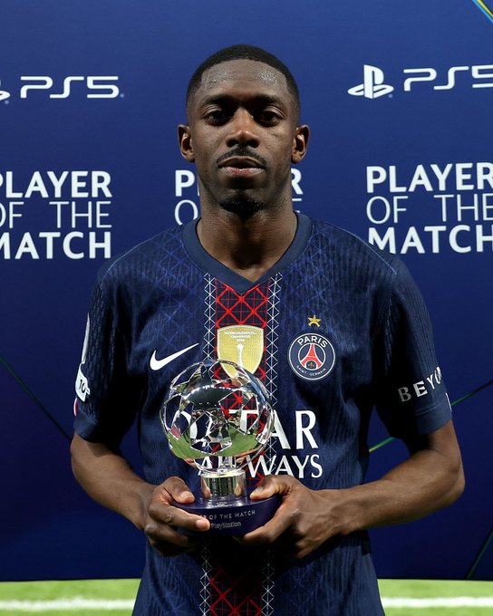 Ousmane Dembéle fue el jugador del partido en la ida de las semifinales de la Champions en París