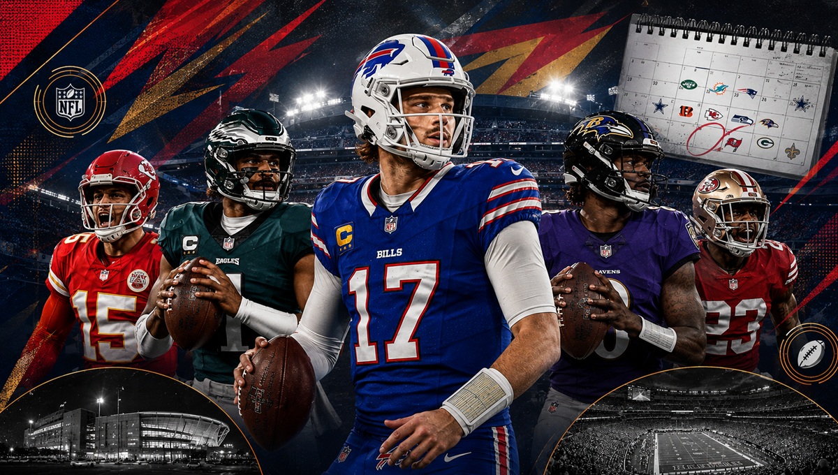 Calendario NFL 2026: incluye un espacio para la inauguración del nuevo Highmark Stadium. Calendario NFL 2026: incluye un espacio para la inauguración del nuevo Highmark Stadium.