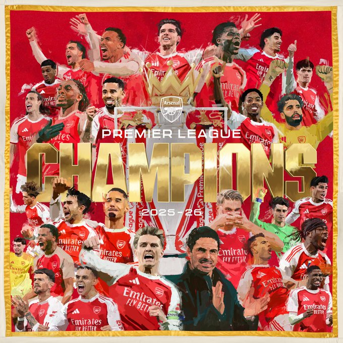 El Arsenal terminó con la hegemonía del Manchester City en la Premier League y se proclamó campeón luego de 22 años