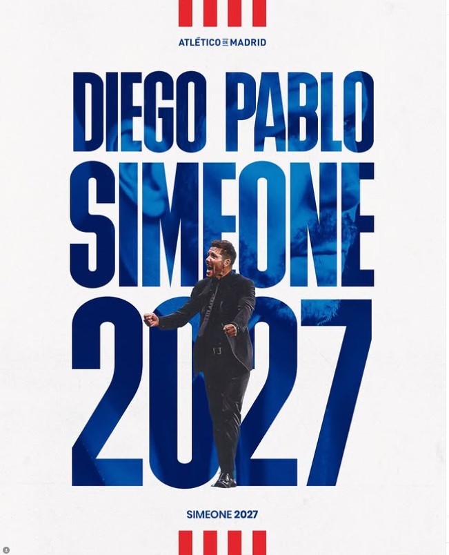 El Cholo Simeone suma 1000 partidos como técnico. Tiene contrato vigente hasta 2027 y actualmente tiene al Atleti en semifinales de la Champions League