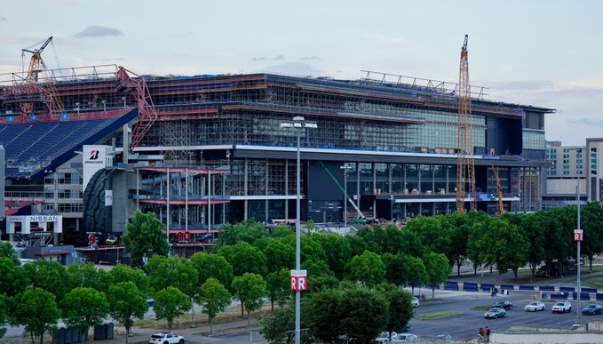 El nuevo estadio de los Titans, todavía en construcción, será sede del Super Bowl LXIV en 2030