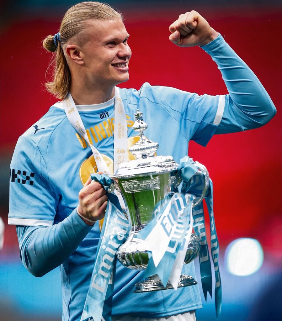 Erling Haaland conquistó este sábado la FA Cup con el Manchester City, venciendo al Chelsea